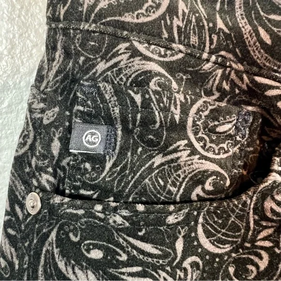 ANTHROPOLOGIE AG Adriano Goldschmied Velvet Paisley High Rise Stevie Ankle Pants - Picture 5 of 14